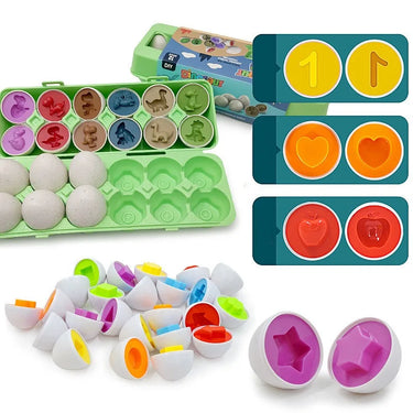 martEgg | Aprender jugando - Juego Montessori de clasificación y rompecabezas en forma de huevo